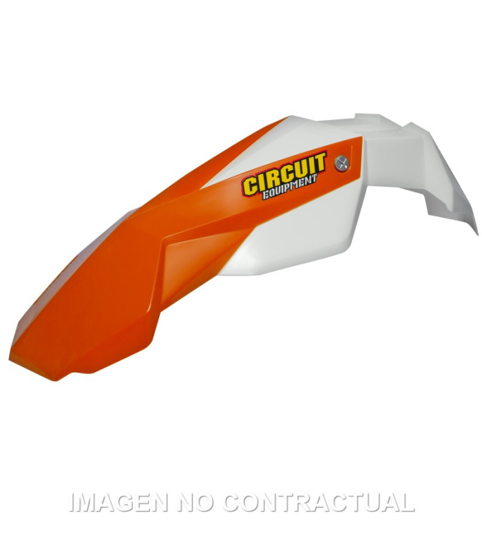 Guardabarros Delantero Circuit Stealth Blanco/Naranja