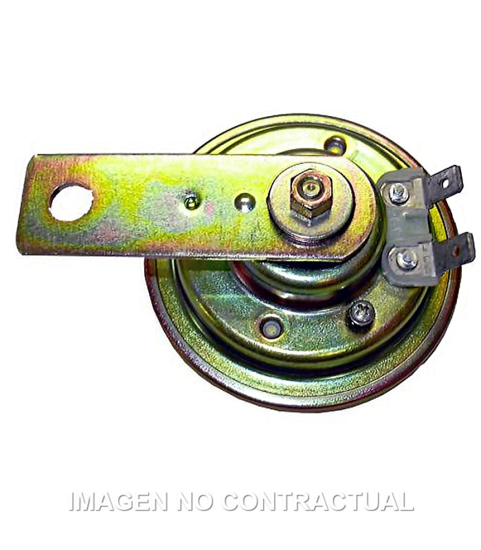 Claxon Batería Zincado blanco 6V-3A/105-118 db - Ø 70 mm