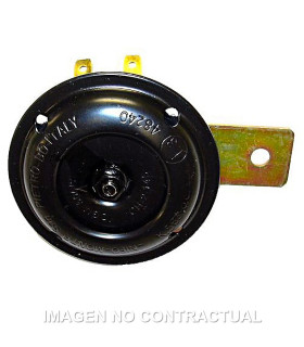 Claxon zincado blanco 12V - 1,5A / 430 Hz - Ø 70 mm