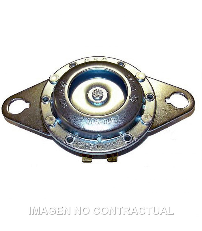 Claxon zincado blanco 12V - Ø 75 mm