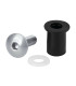 KIT TUERCAS GOMA C/TORNILLOS+ARANDELAS LAMPA PLATA