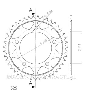 Corona Supersprox Acero Yamaha 525 x 45