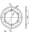 Corona Supersprox Aluminio Roja 45 D