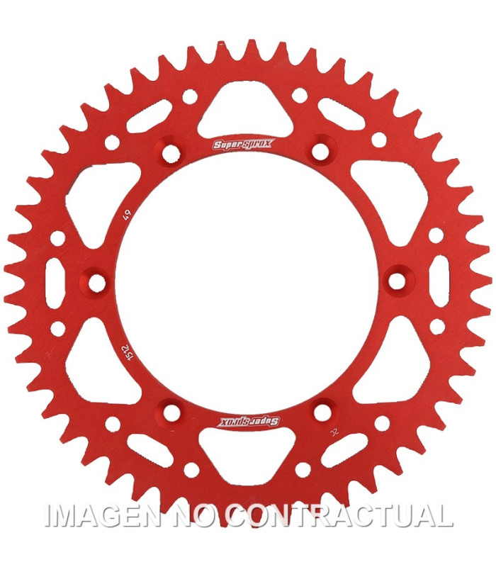 Corona Supersprox Aluminio Roja 49 D