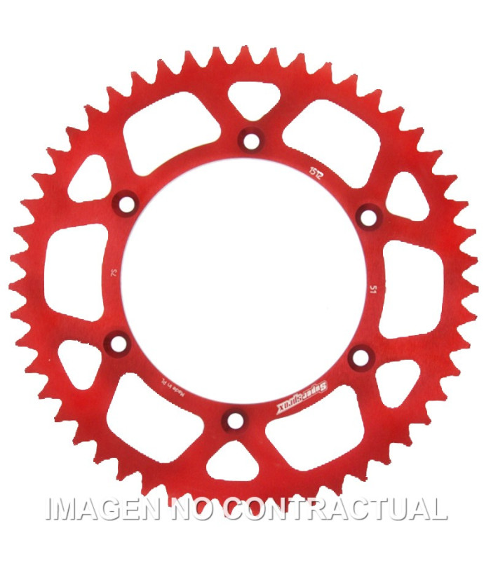 Corona Supersprox Aluminio Roja 51 D
