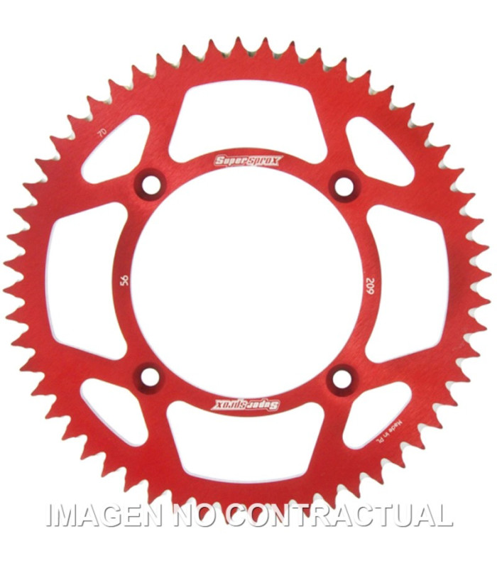 Corona Supersprox Aluminio Roja 56 D
