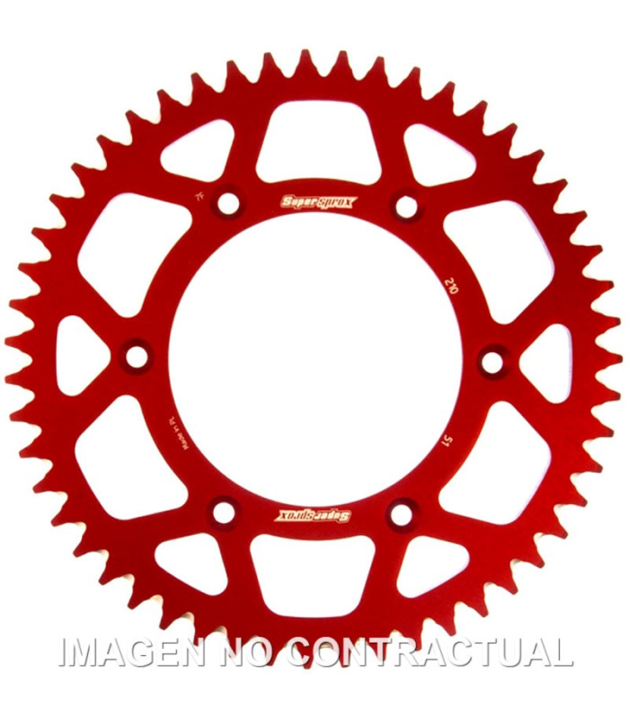 Corona Supersprox Aluminio Roja 51 D