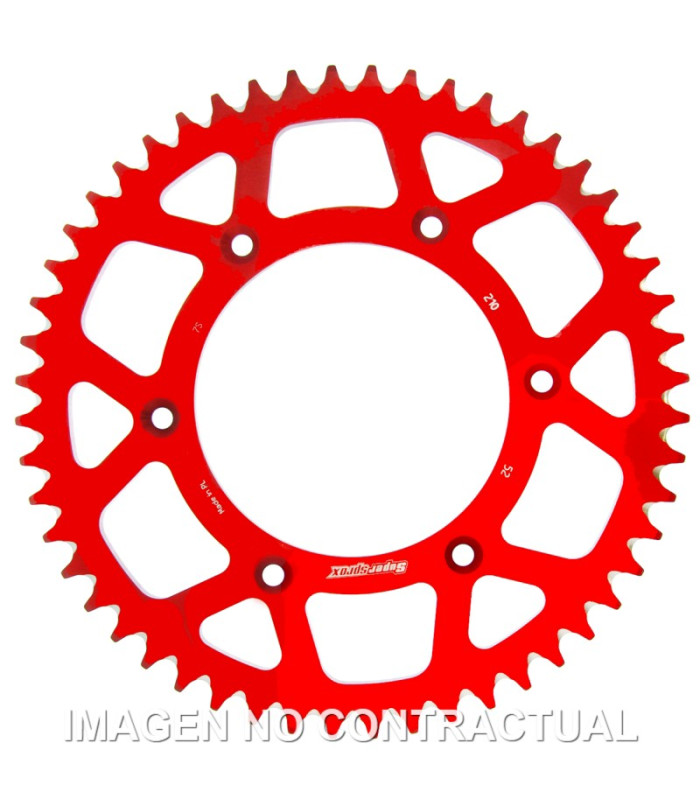 Corona Supersprox Aluminio Roja 52 D