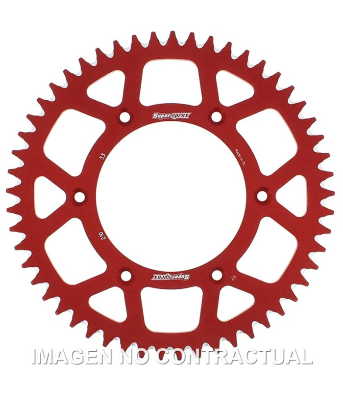 Corona Supersprox Aluminio Roja 53 D