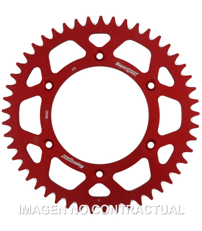 Corona Supersprox Aluminio Roja 49 D