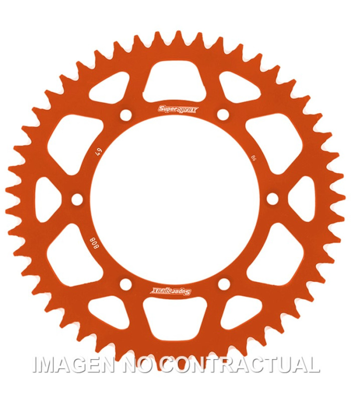 Corona Supersprox Aluminio Naranja 49 D