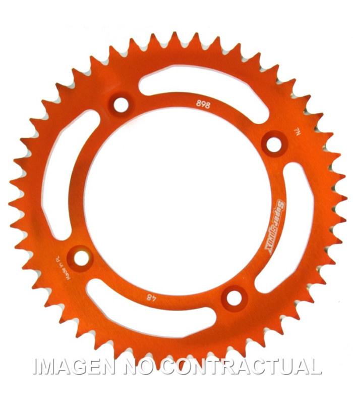 Corona Supersprox Aluminio Naranja 48 D