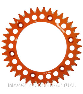 Corona Supersprox Aluminio Naranja 38 D