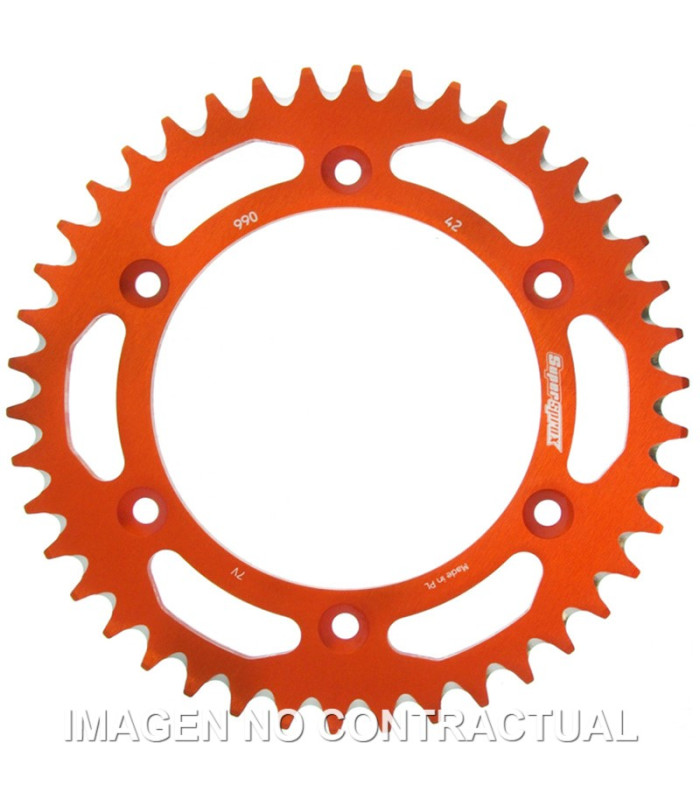 Corona Supersprox Aluminio Naranja 42 D