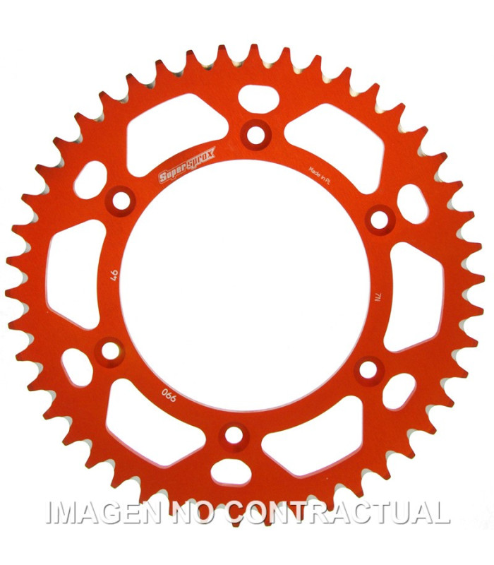 Corona Supersprox Aluminio Naranja 46 D