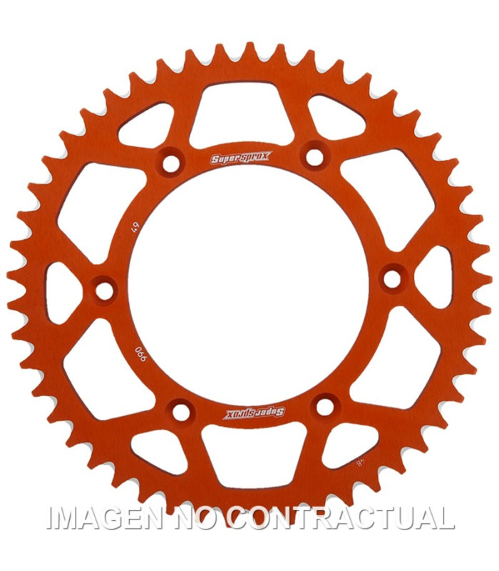 Corona Supersprox Aluminio Naranja 49 D