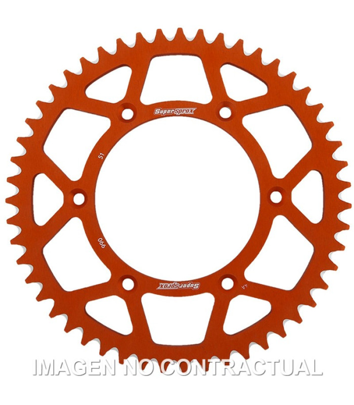 Corona Supersprox Aluminio Naranja 51 D