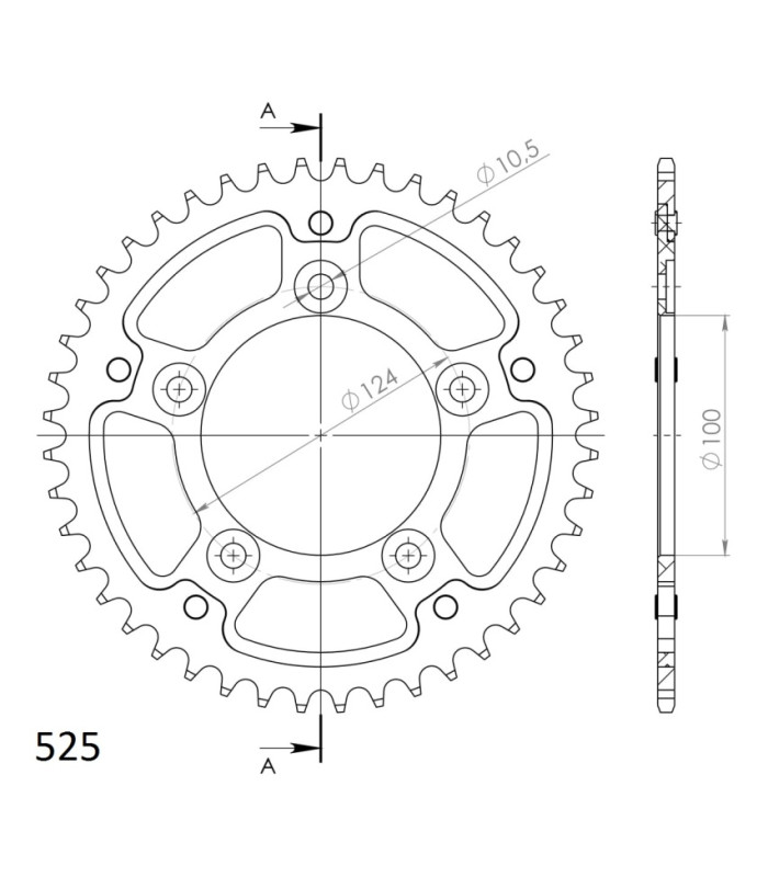 CORONA SUPERSPROX STEALTH DUCATI 525 x 43