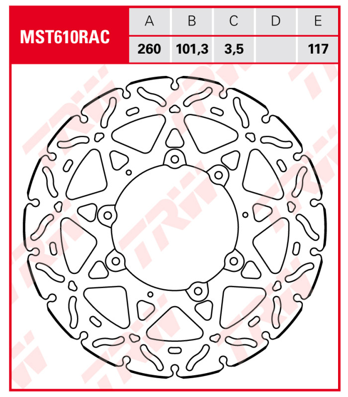 Disco de freno TRW MST 610 RAC