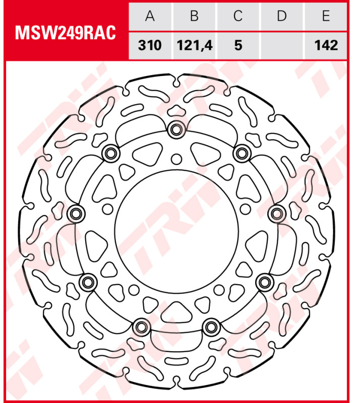 Disco de freno TRW MSW 249 RAC