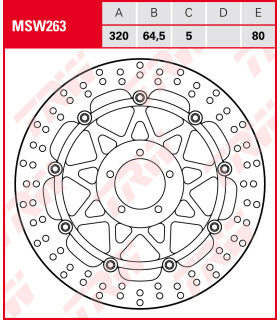 Disco de freno TRW MSW 263