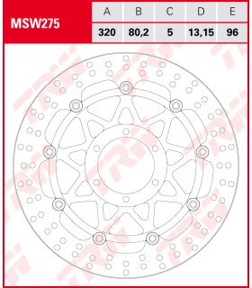 Disco de freno TRW MSW 275
