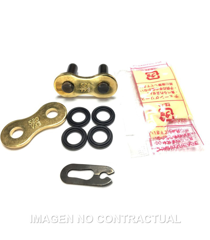 Enganche clip DID 520 VX3 oro (FJ)