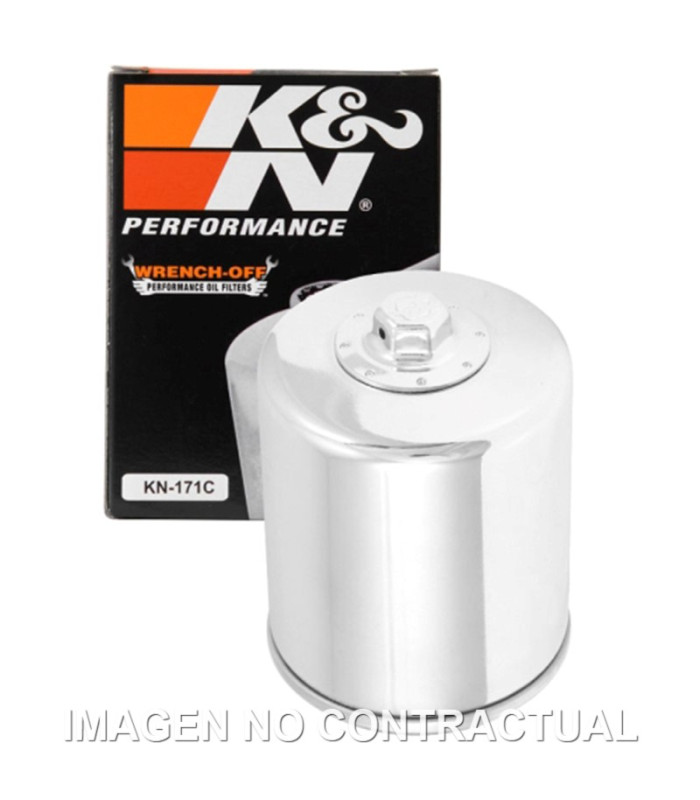 Filtro Aceite K&N Cromado Harley Davidson