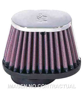 Filtro aire K&N Cromado Universal 2'FLG, 4 X 3'B. 3 X 2'T