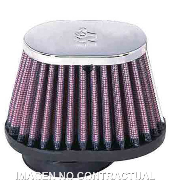 Filtro aire K&N Cromado Universal 2'FLG, 4 X 3'B. 3 X 2'T
