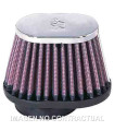 Filtro aire K&N Cromado Universal 2'FLG, 4 X 3'B. 3 X 2'T