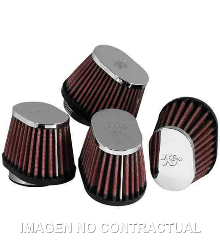 Filtros de Potencia K&N Ovales Cromados D.51 mm
