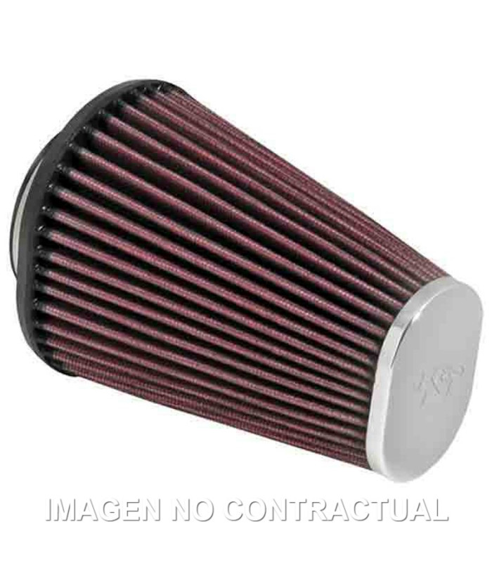 Filtro Potencia K&N Oval Tapa Cromada D. 62 mm