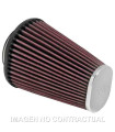 Filtro Potencia K&N Oval Tapa Cromada D. 62 mm