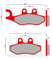 Pastilla Freno Malossi Brake Pads MHR APRILIA SPORTCITY ONE 125