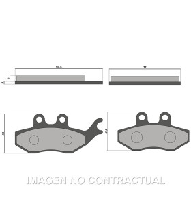 PASTILLA FRENO MALOSSI BRAKE PADS TRASERA PIAGGIO MEDLEY 125