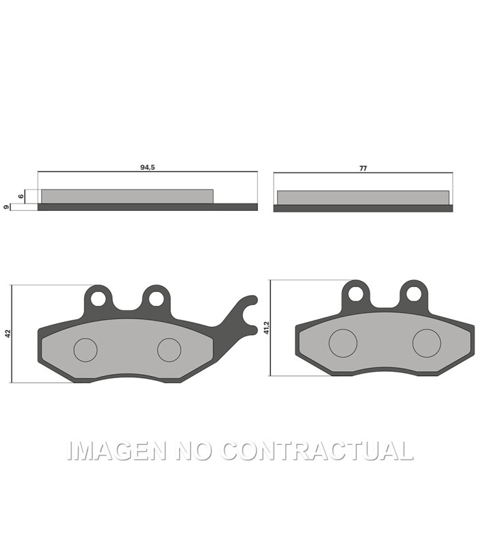 PASTILLA FRENO MALOSSI BRAKE PADS TRASERA PIAGGIO MEDLEY 125