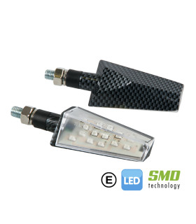 INTERMITENTES CON LED LAMPA DUKE 12V CARBON
