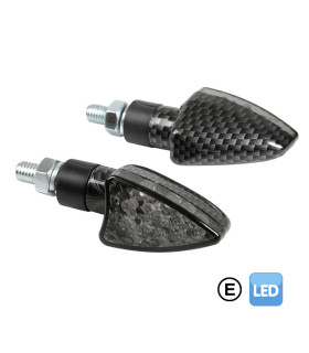 INTERMITENTES CON LED LAMPA ARROW-2 12V CARBON