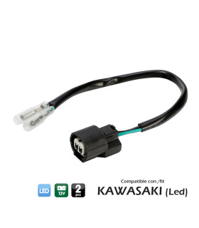 CONECTORES PARA INTERMITENTES LAMPA (2 UDS) COMPATIBLE PARA KAWASAKI (LED)