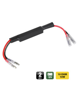 RESISTENCIAS PRECABLEADAS LAMPA CON CONECTORES RÁPIDOS 12V 10 OHM 10 W (2 UND.)