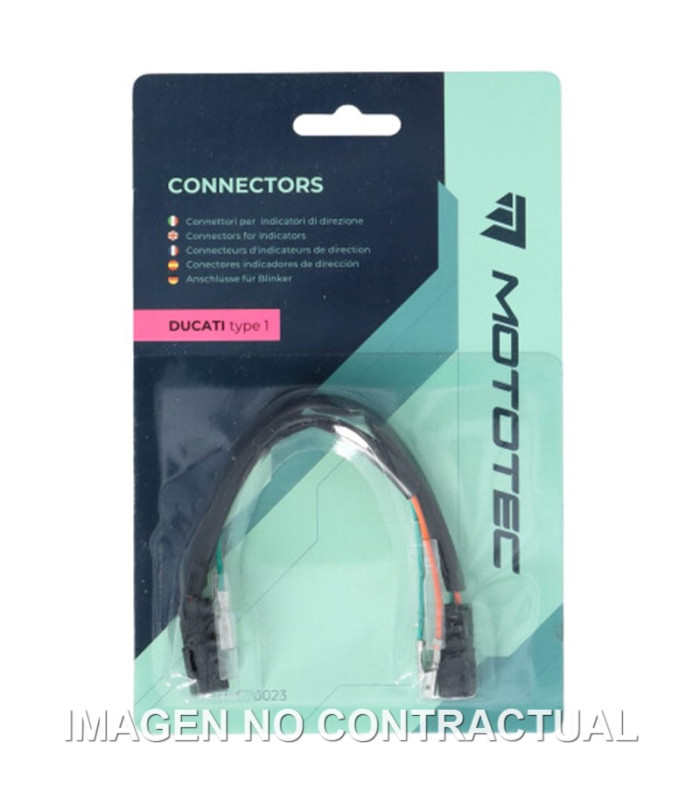 PAR DE CONECTORES MOTOTEC PARA INTERMITENTES DUCATI (TIPO 1)