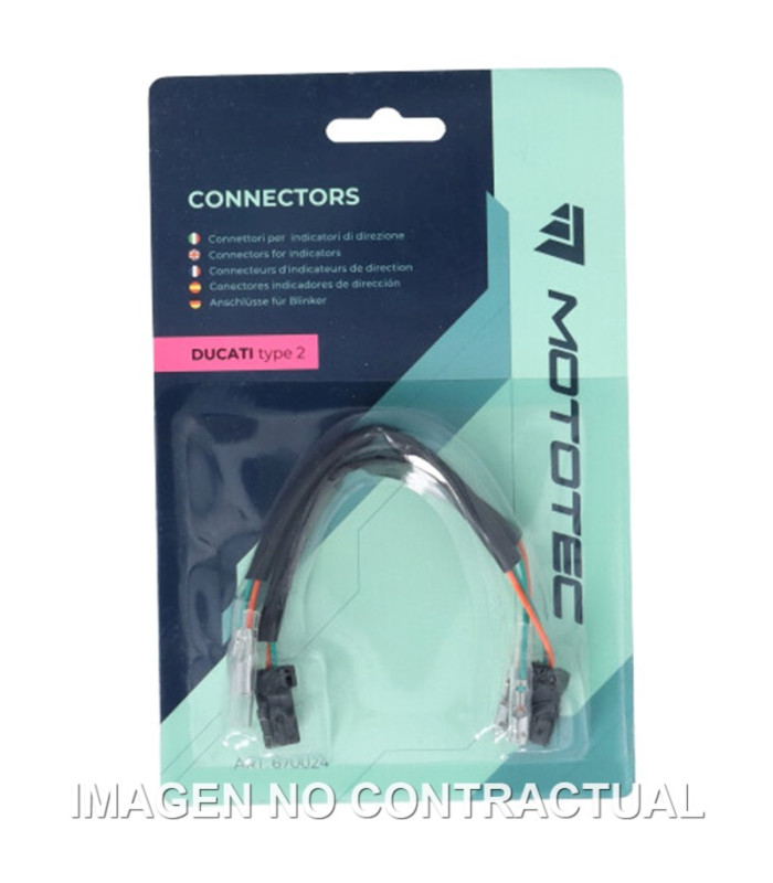 PAR DE CONECTORES MOTOTEC PARA INTERMITENTES DUCATI (TIPO 2)
