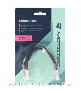 PAR DE CONECTORES MOTOTEC PARA INTERMITENTES MV AGUSTA/DUCATI (TIPO 2)
