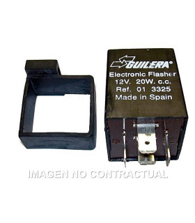 Intermitencia CC 12V 20W 4 Terminales con soporte de goma