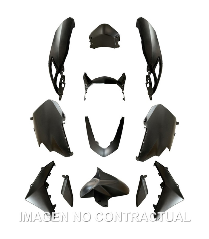 KIT PLASTICOS HERT YAMAHA N-MAX 125 11 PZAS GRIS MATE METALIZADO