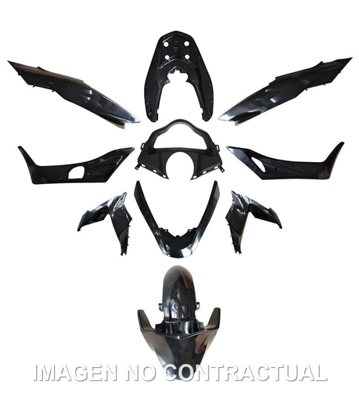 KIT PLASTICOS HERT HONDA PCX 125 NEGRO BRILLO