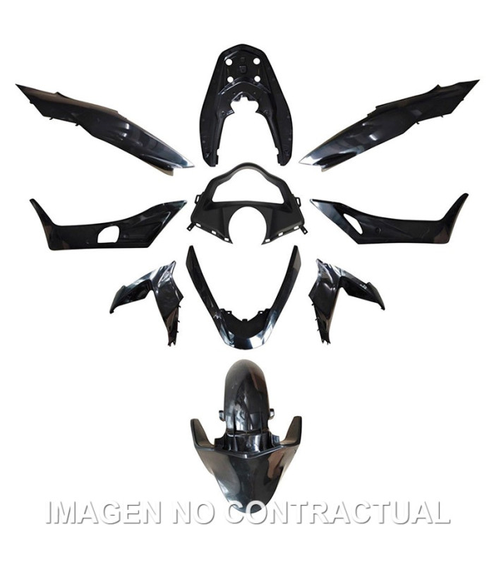 KIT PLASTICOS HERT HONDA PCX 125 NEGRO MATE
