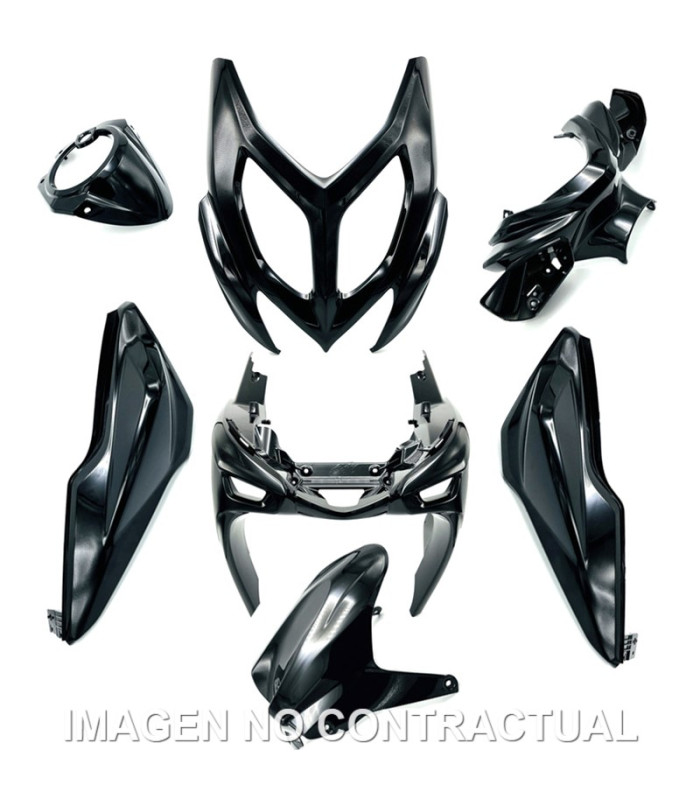 KIT PLASTICOS HERT YAMAHA AEROX NEGRO BRILLO