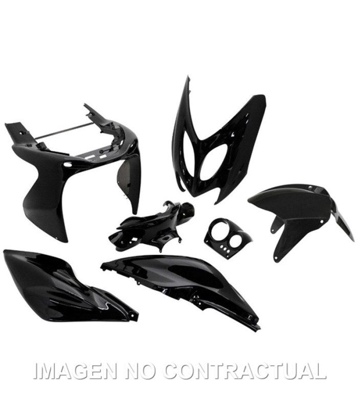 KIT PLASTICOS HERT YAMAHA AEROX NEGRO BRILLO